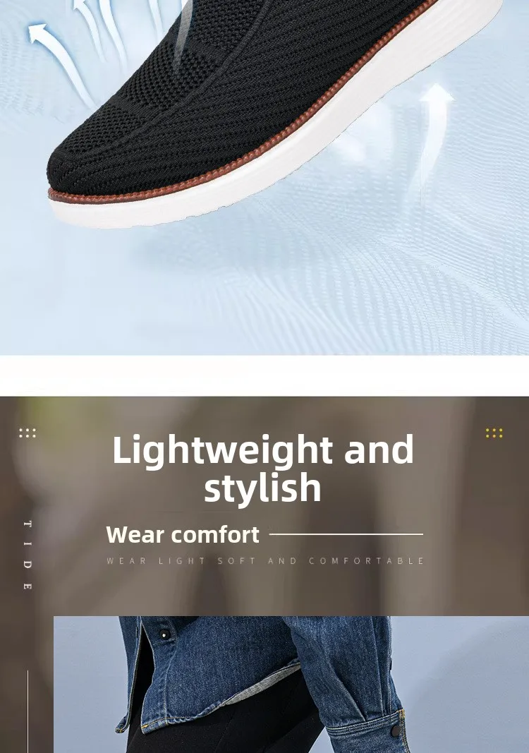 Frühling und Herbst Neue Atmungsaktive Freizeitschuhe Herrenschuhe Weiche Sohle Leichte und Bequeme Mesh-Schuhe – Detail 4