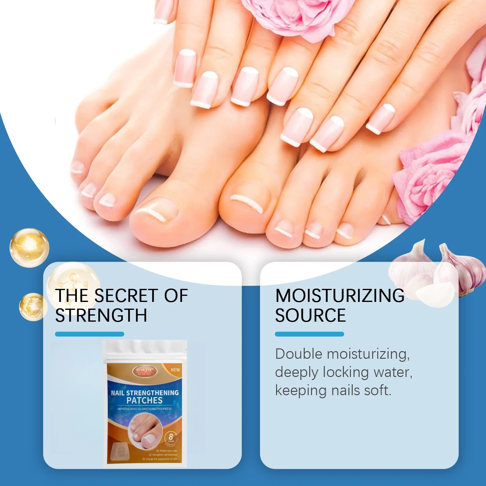 32 peças de remendos para cuidados com as unhas dos pés, remendos protetores, remendos corretivos, remendos corretivos para unhas dos pés e fortalecimento das unhas dos pés