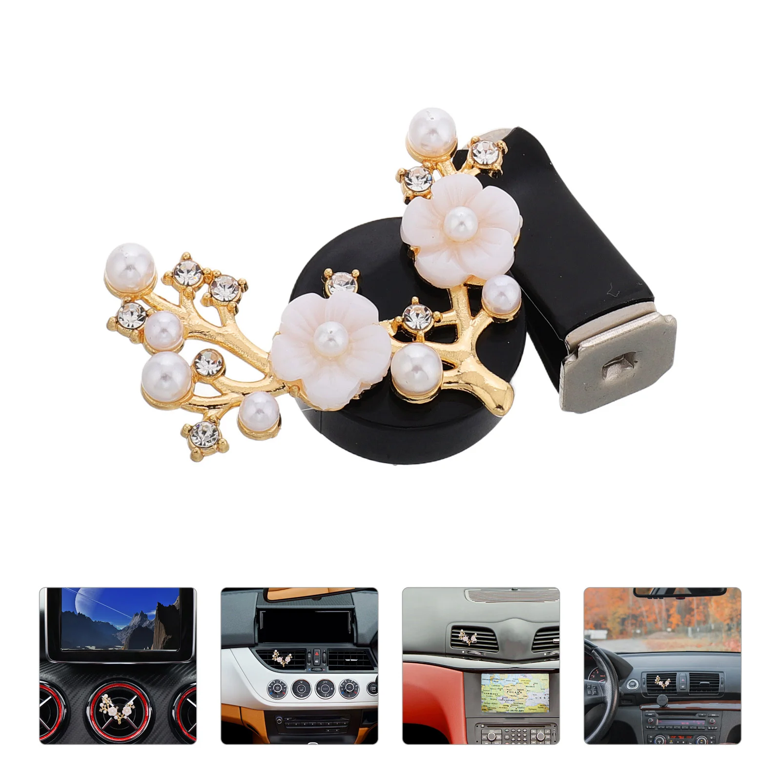 

Car Air Conditioning Outlet Daisy Flower Vent Clips Aromatherapy Decoration Cute Car Freshener Clip Automotive Interior Flower