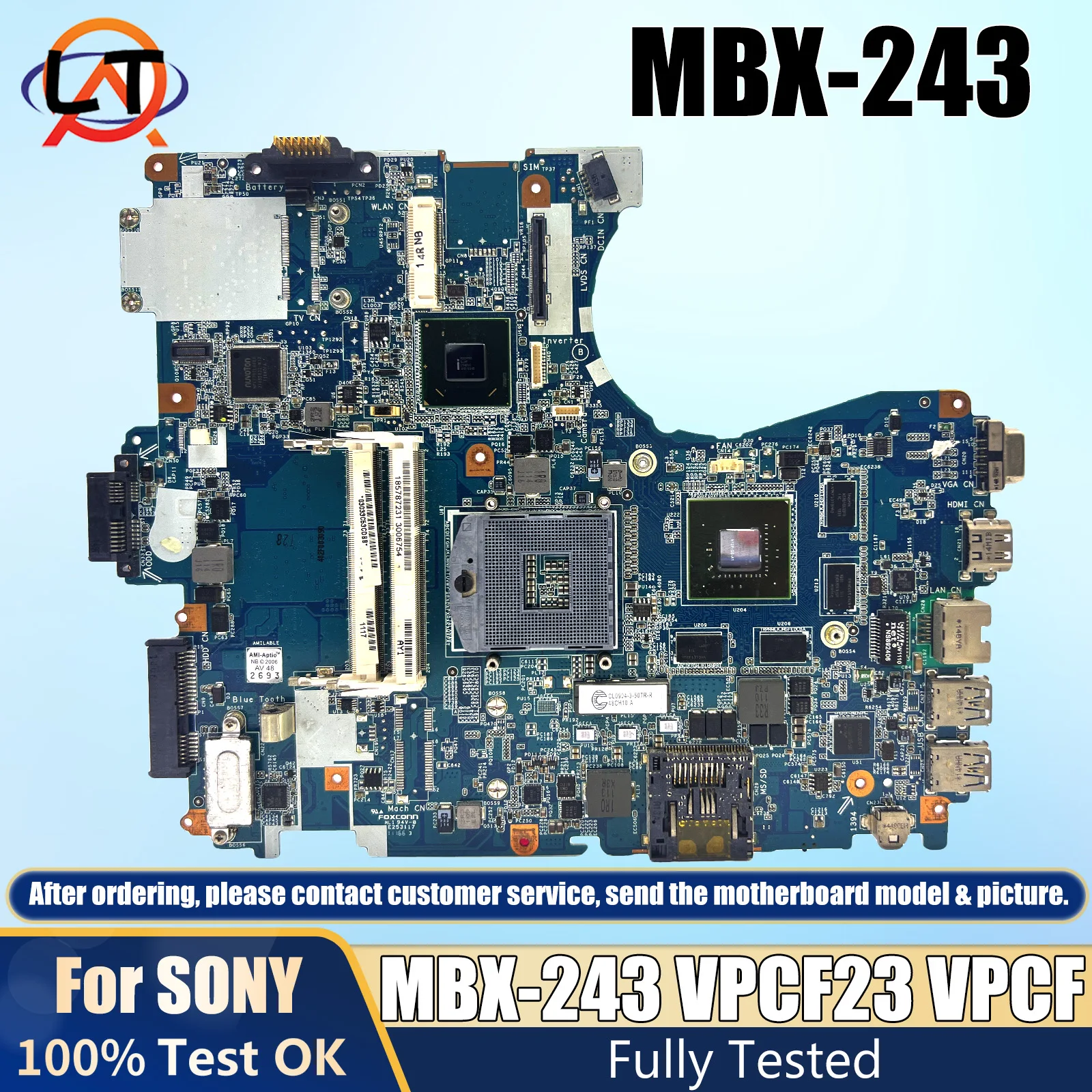 

MBX-243 Mainbord для SONY VPCF23 VPCF series PCG-81311L v081 _ mp_mb материнская плата для ноутбука HM65 DDR3 GT540M 1GB полное тестирование