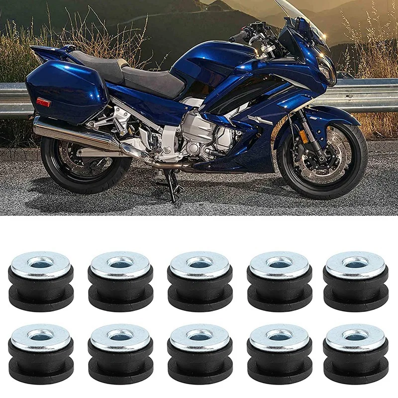 50PCS Rubber Motorcycle Grommet Fairing Bolt Bushing Part Fit For Honda Kawasaki