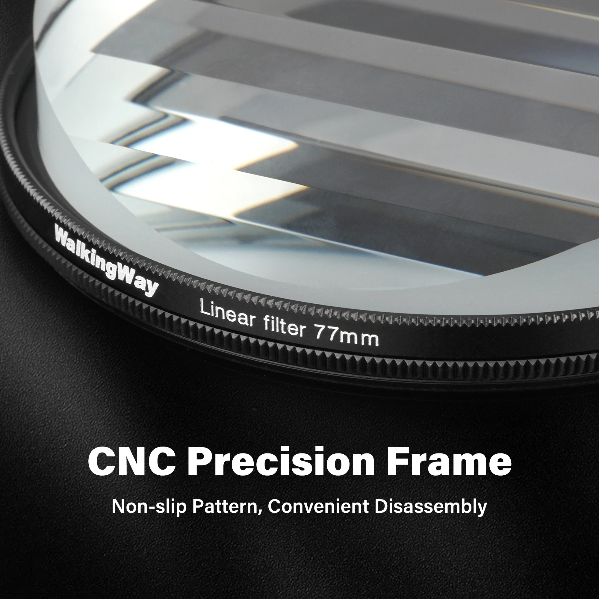 WalkingWay Linear Prism Filter Special Effects Lens Filter Foreground Blur Film Props for Music Videos Portrait Film Photography