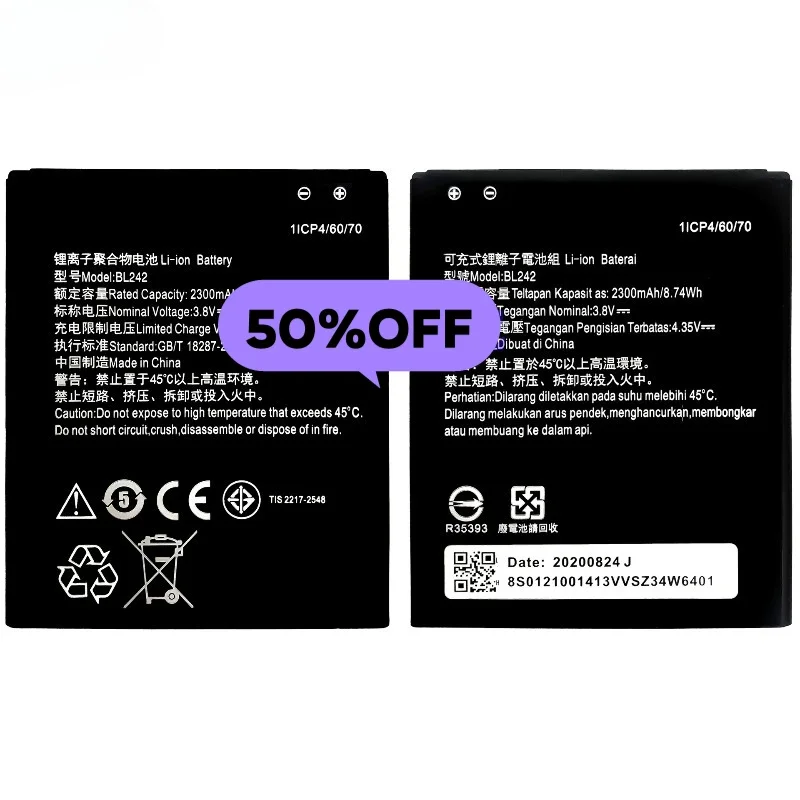 BL242 for Lenovo Vibe C/A2020n40/K3/Lemon K30-T Mobile Phone Battery High Quality  Replacement Bateria Grade A Cell with Tools