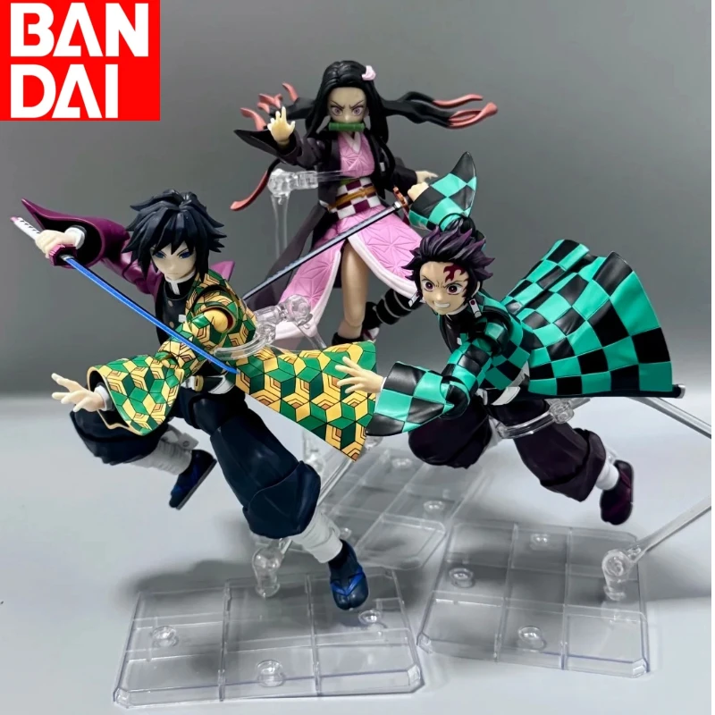 

Оригинальный BANDAI S.H.Figuarts Demon Slayer Kamado Tanjirou Nezuko Tomioka Giyuur 14 см аниме фигурка Коллекционная игрушка