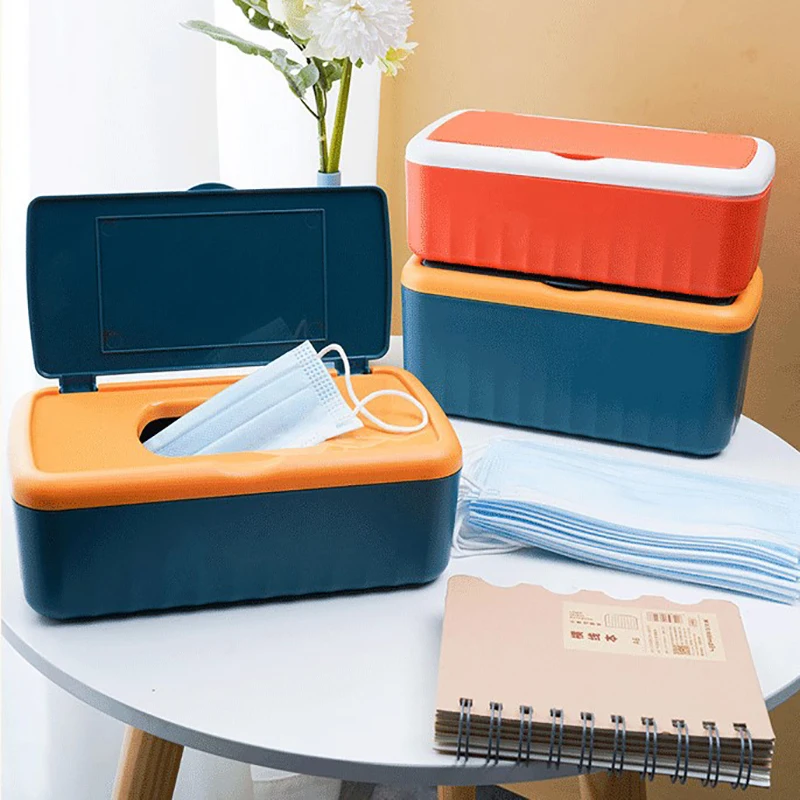 Newly Desktop Tissue Box Modern Dustproof Wet Wipes Dispenser Holder Tissue Wipe Container Napkin Organizer Mask Boxs 1pc