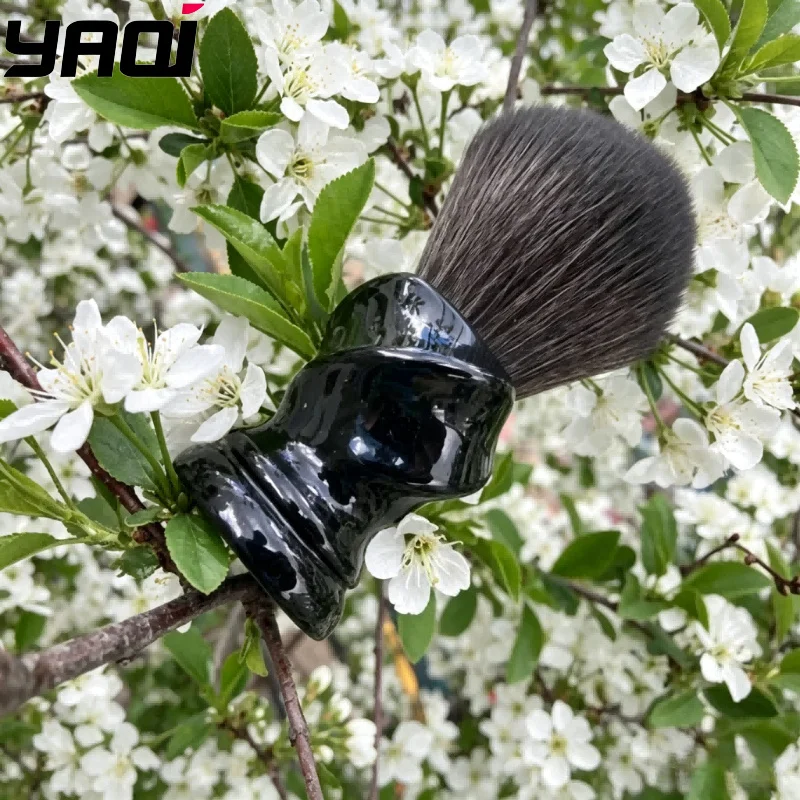 2026 YAQI TWIST 24mm Professional Synthetic Hair Resin Handle Men Wet Shaving Brush