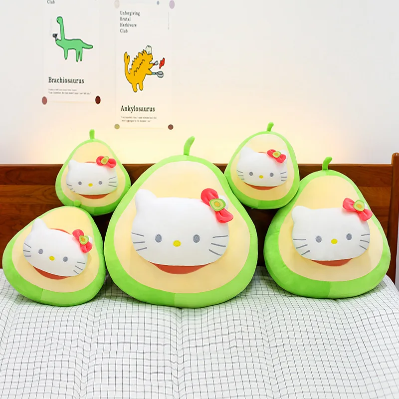 

Avocado Shaped Plush Toy Kitten Doll Soft Stuffed Animal for Kids Birthday Gift Bedside Sofa Cushion Sleeping Pillow Wholesale