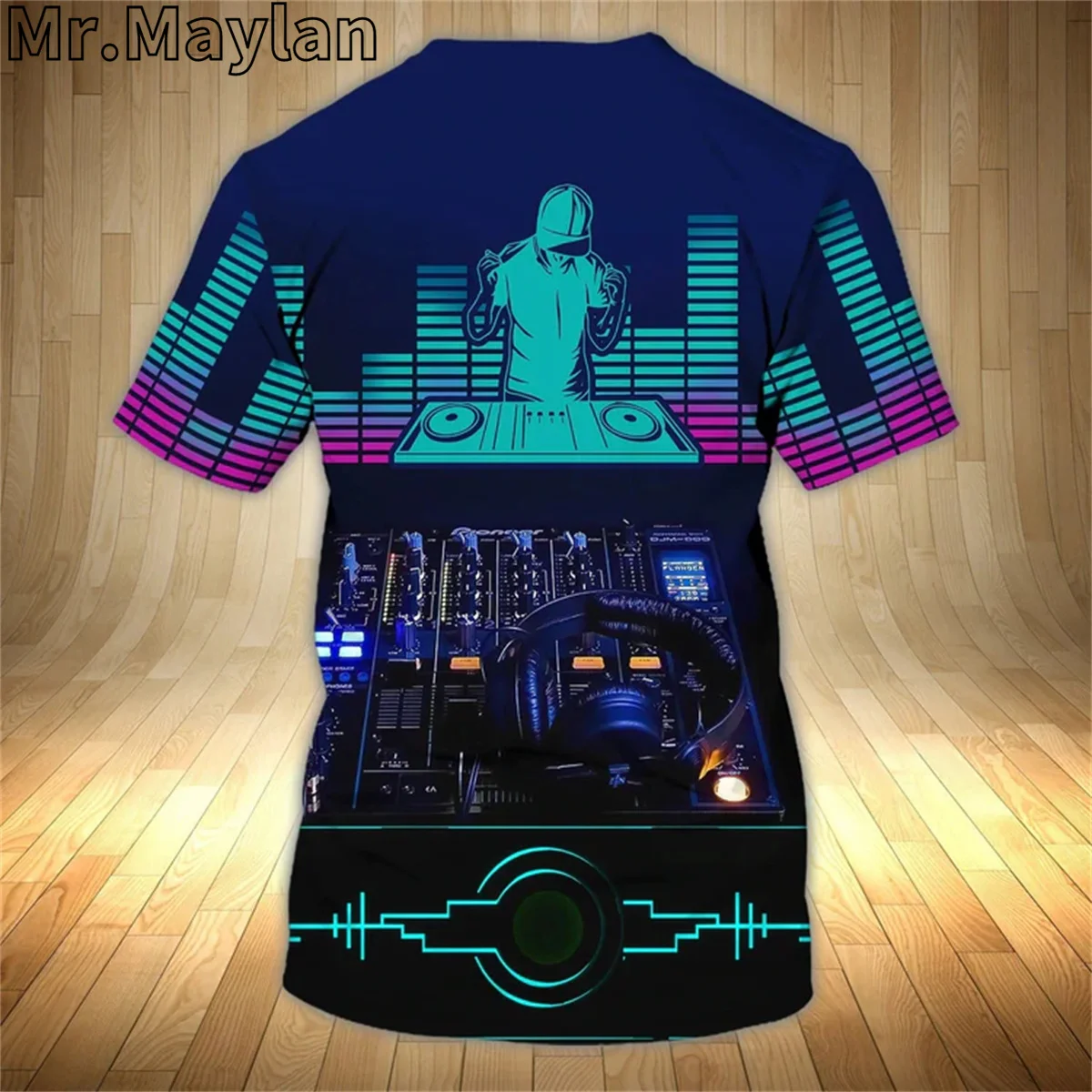 Personalized DJ Tshirt 3D Disc Jockey Tshirts Men Women Night Party Music Shirt Bar Club Uniform Best Gift For A DJ Man Tops-011