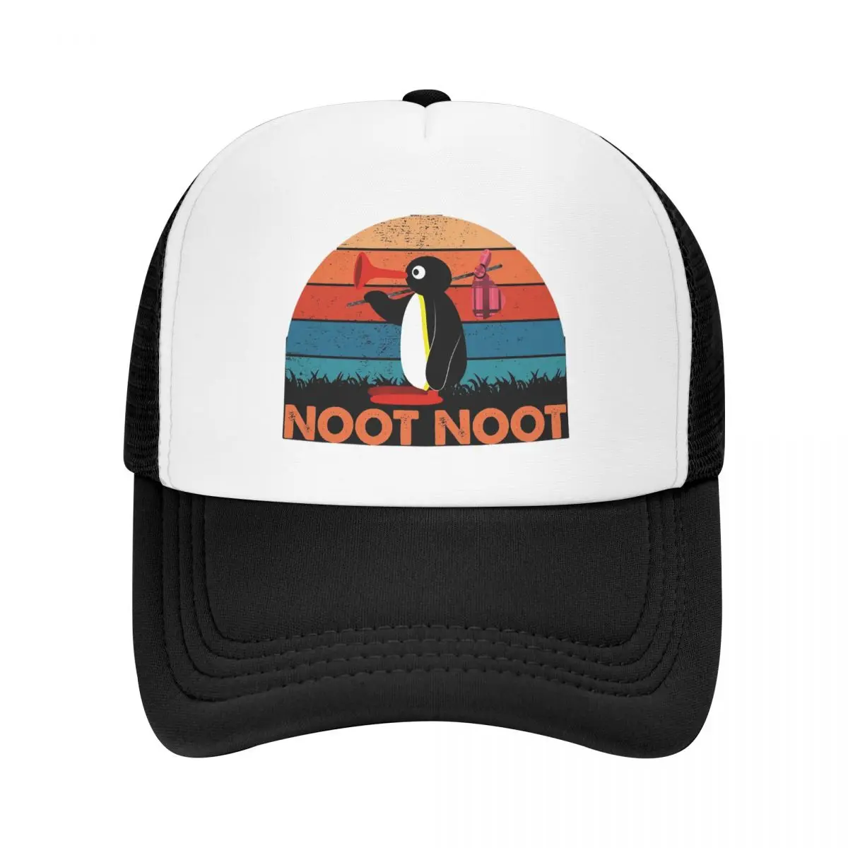 Noot Noot Pingu - ريترو خمر الحيوان لطيف قبعة عادية شبكة قبعات البيسبول قابل للتعديل قبعة الهيب هوب الصيف للجنسين قبعات البيسبول