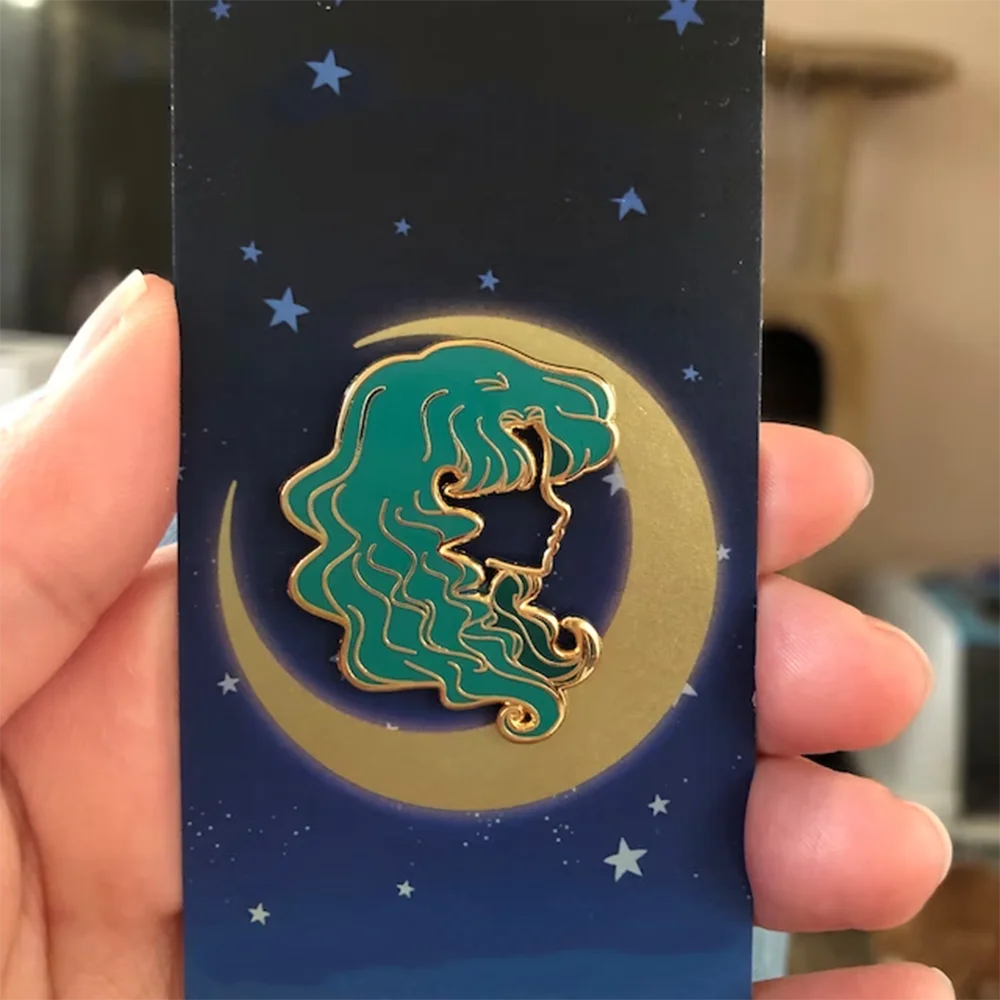 Anime Sailor Neptune Enamel Pin Sailor Moon Cartoon Jewelry Lapel Backpack Hat Hollow Badge Brooch Gifts for Women Girls