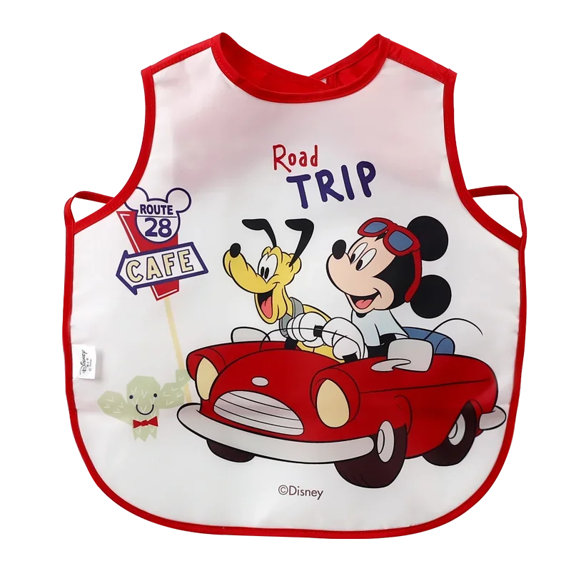 Children\'s Bibs Mickey Minnie Boys Girls Waterproof Bibs Painting Clothes Eating Clothes Baby Sleeveless Reverse Clothes Disney