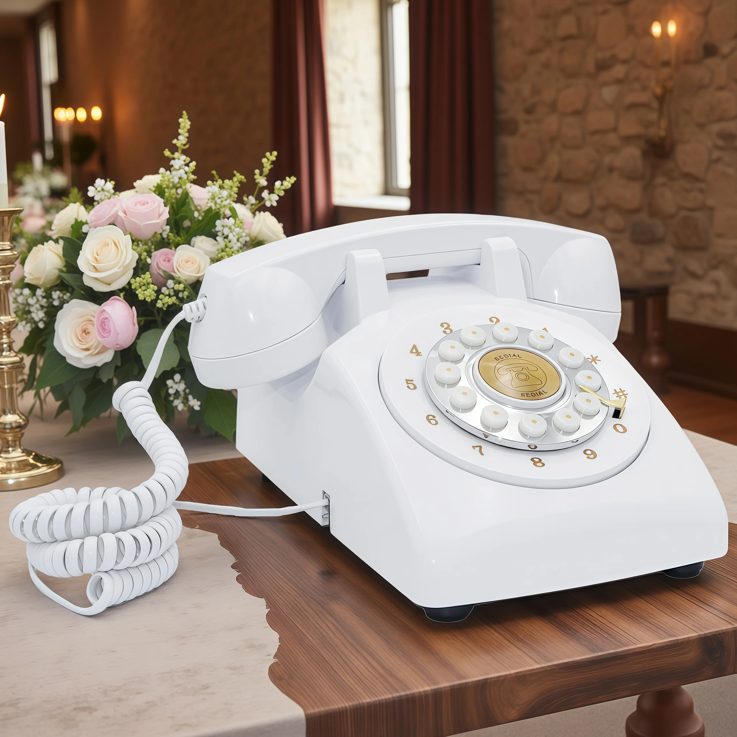 message-audio-telephone-invite-de-mariage-enregistrement-de-vœux-vocal-decoration-de-telephone-antique-fete-d'anniversaire-livre-commemoratif-vocal