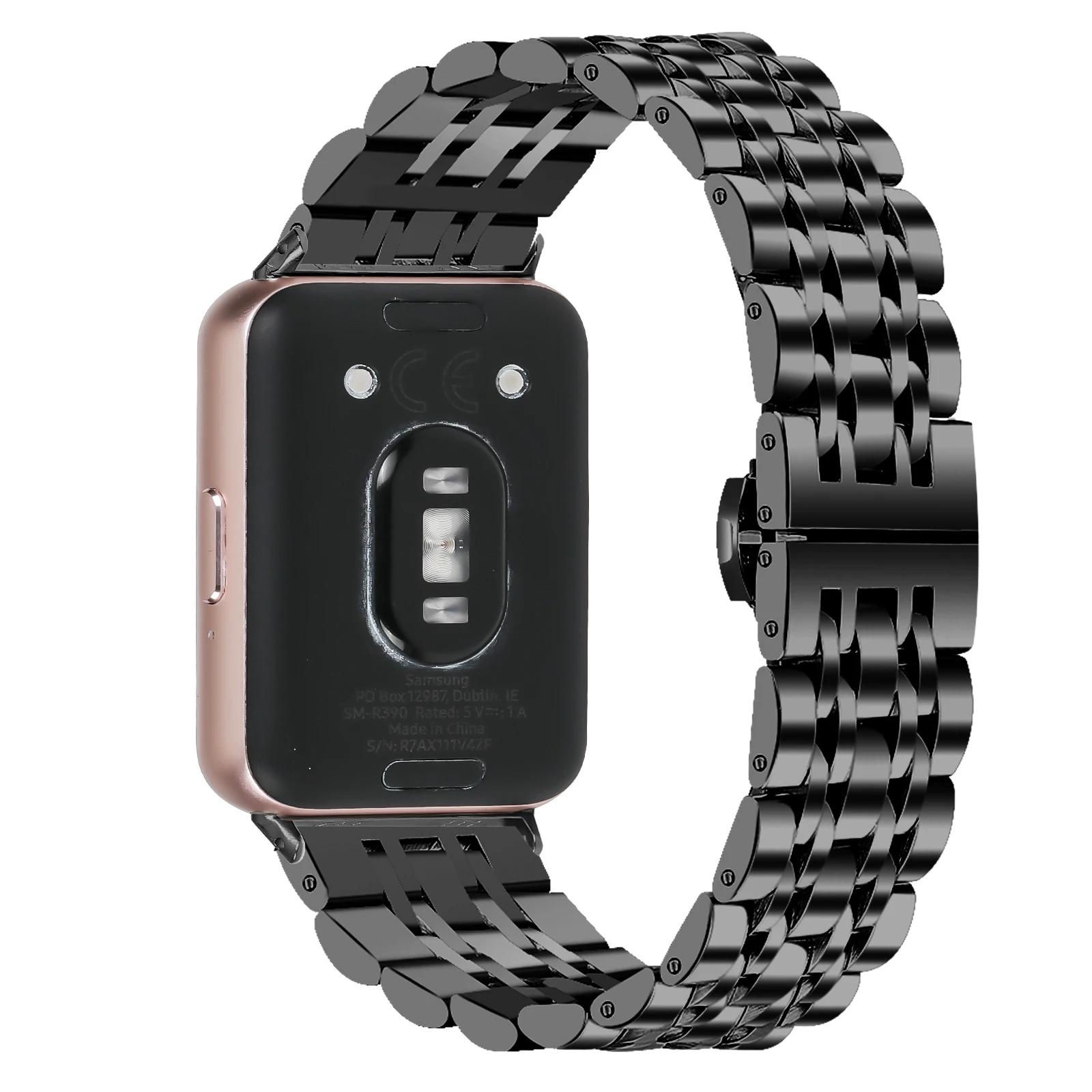 Pulseira de aço inoxidável para Smartwatch, pulseira de metal, pulseira, apto para Samsung Galaxy Fit 3, SM-R390, Fit3, SM-R390