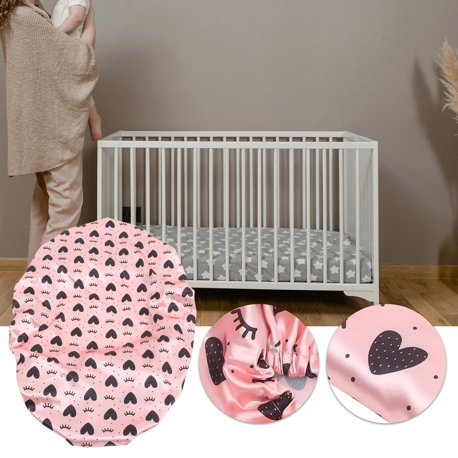 

Baby Bassinet Fitted Pad Cover Cradle Sheet Soft Crib Baby Crib Mattress Sheet Mattress Breathable Waterproof Set