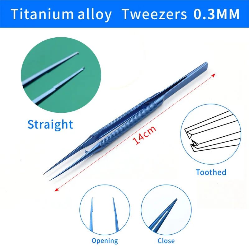 

Micro Surgery Forceps Tweezers Titanium 14/16CM Dental Surgical Instruments