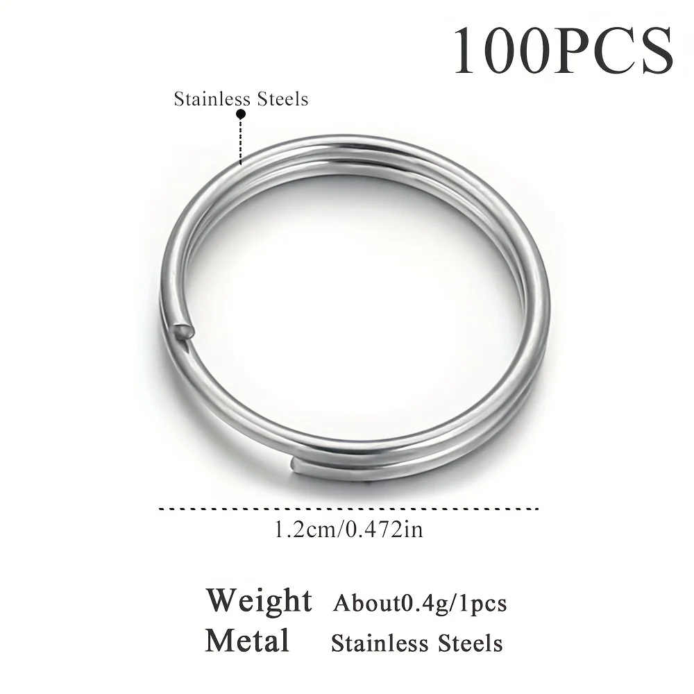 100pcs Silver DIY Jump Rings for Handicraft Accessories
