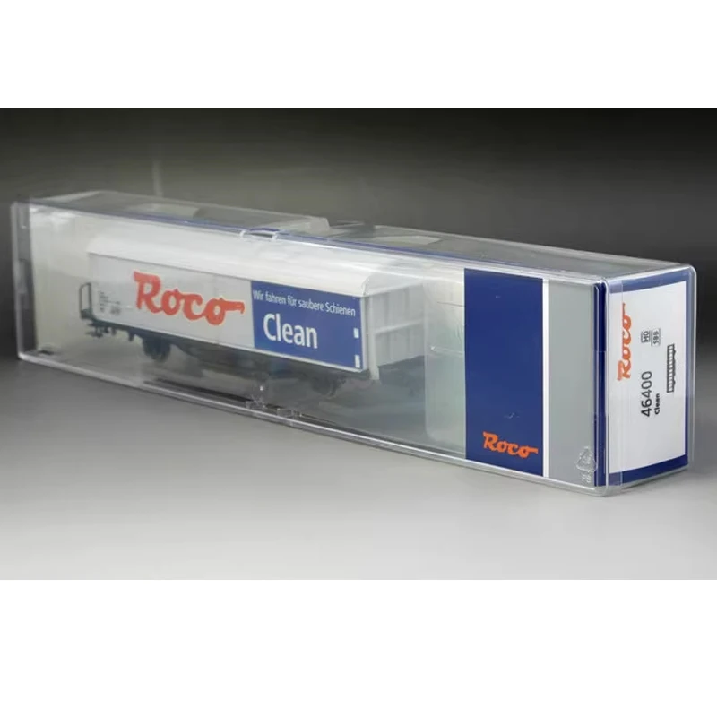 ROCO HO 1/87 Samochód Zabawka do Czyszczenia i Ścierania Wagon Kolejowy z Logo ROCO i Akcesoriami 46400 Model Pociągu Zabawka dla Chłopca Prezent