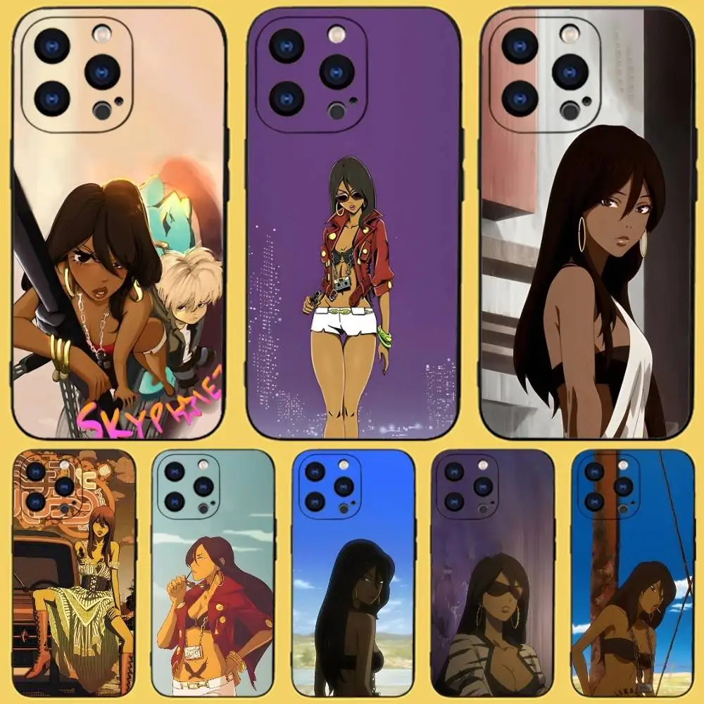 

M-Michiko To H-Hatchin Phone Case For iPhone 16,15,14,13,12,11,Pro,XS,Max,XR,Plus,E,SE4,Mini Black Fashion Cover