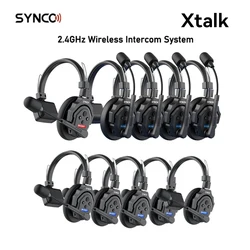 Synco Xtalk 2.4G Full-Duplex Single-Ear Remote Headset Wireless Intercom System for Film and Television Shooting Team Studio