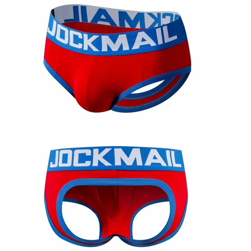 JOCKMAIL Brand Open Back Men Underwear Briefs Sexy Tanga Hombre Jockstrap Sissy Men Thong Cueca Gay Underwear Backless Buttocks