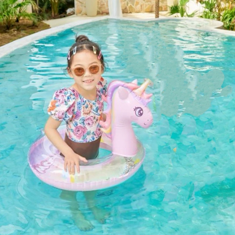 Inflatable Unicorn Swimming Ring, Water Air Mattress Pool, Swimming Animals for the Pool Swimming Ring Water Toy for Children