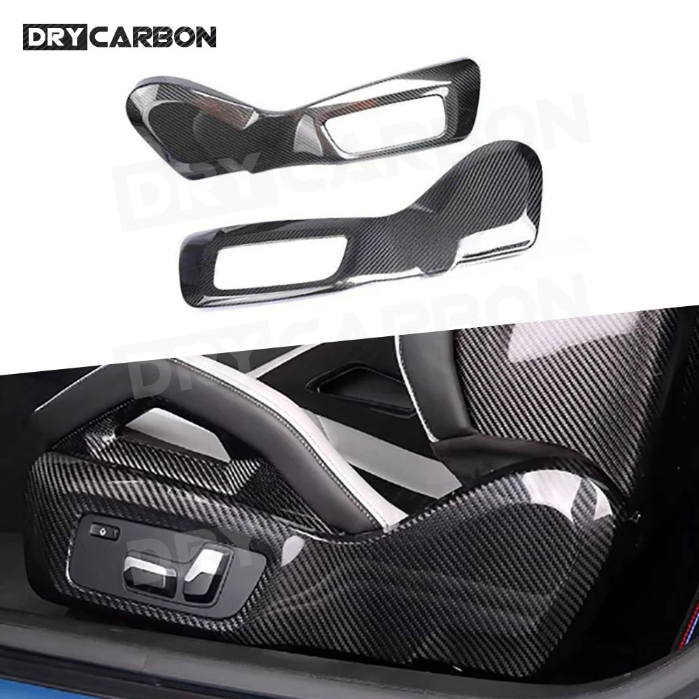 Image of Dry Carbon Fiber Sitzrahmen Panel Abdeckung Trim für BMW X3M X4M G80 M3 G82 G83 M4 2021+ Eimer Panel innen Trim Body Kits FRP