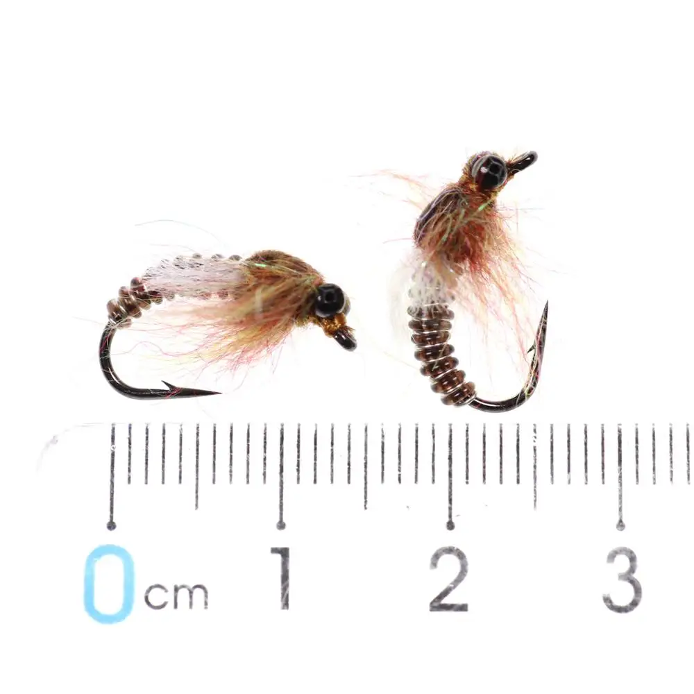 Wifreo 6PCS/Lot Fly Fishing Dragonfly Nymphs Brown on Number #8 Dry Fly Hook Trout Bass Panfish Fishing Lure Flies