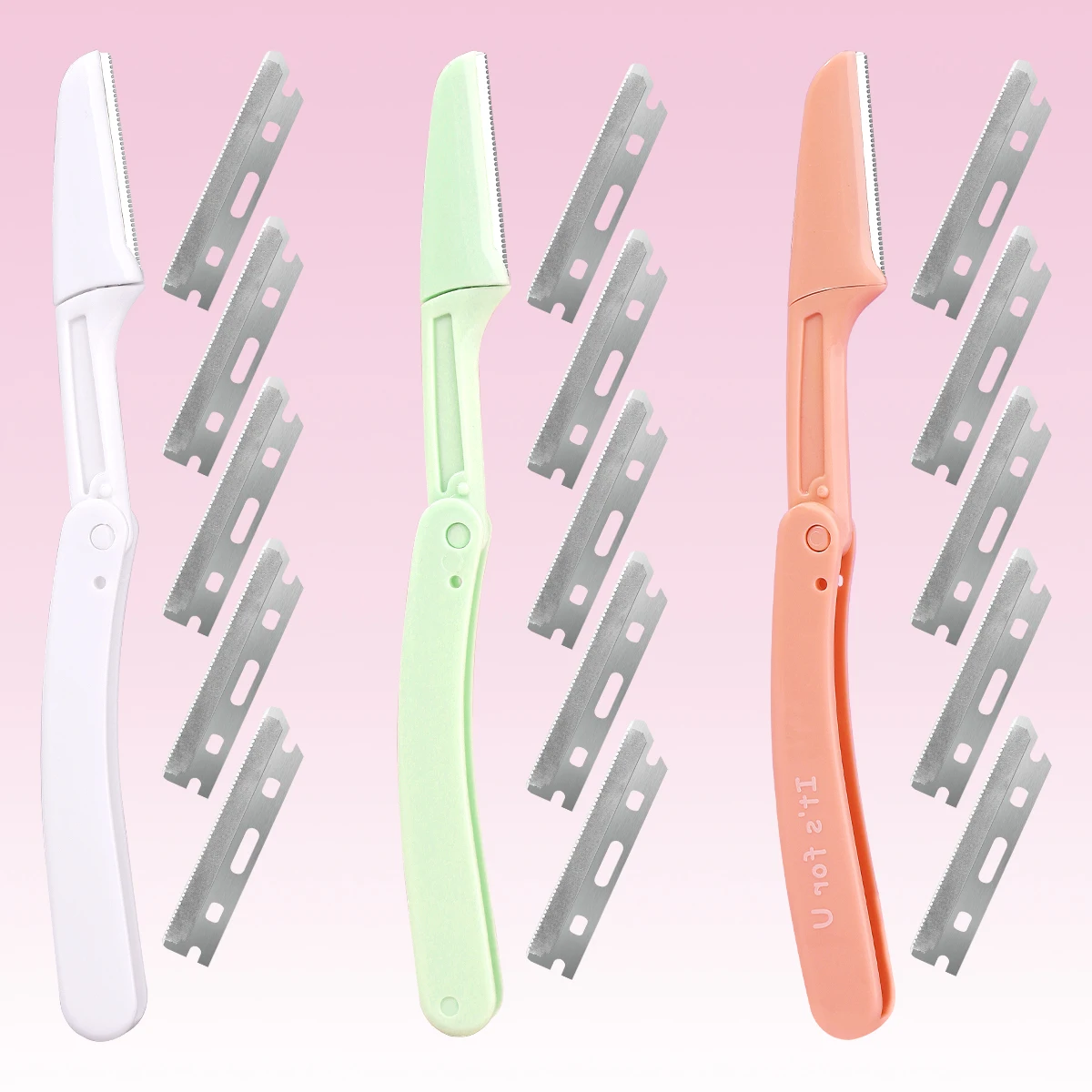 

6PCS includes a folding eyebrow trimmer + 5 blades, suitable for new safe eyebrow scraper for beginners.