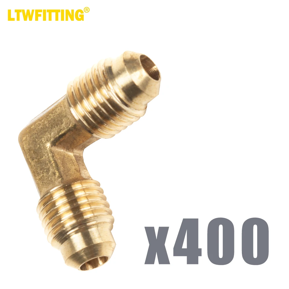 

LTWFITTING Brass 1/4" OD 90 Degree Flare Union Elbow ,Brass Flare Tube Fitting(Pack of 400)