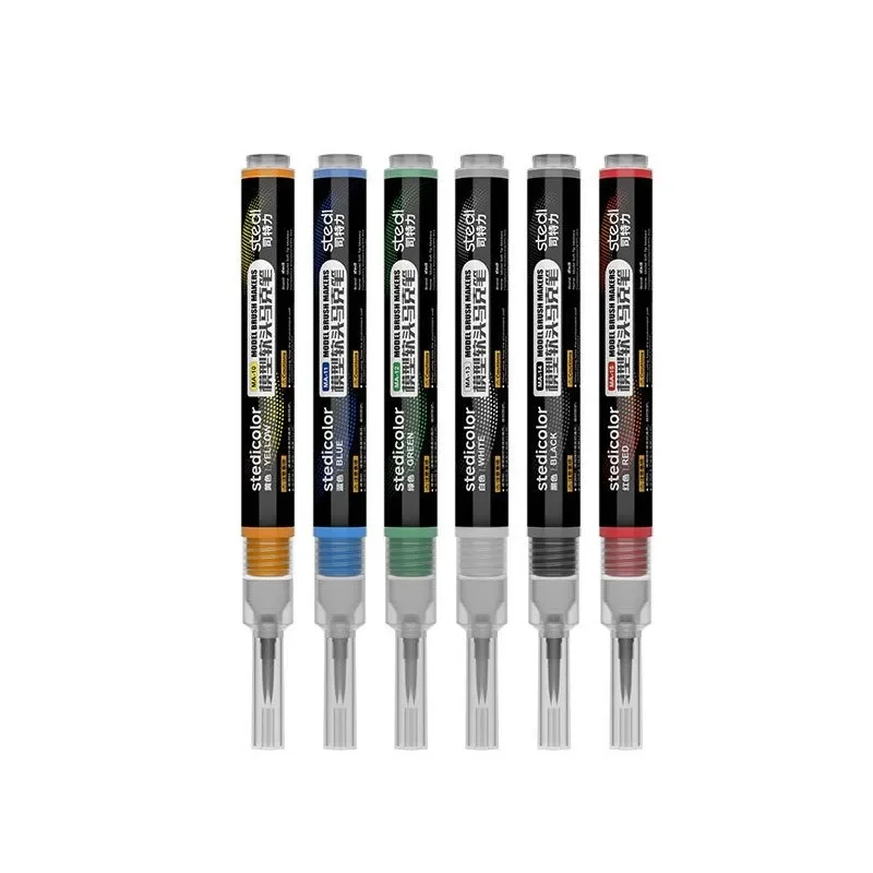 Stedi MA10 MA15 Acryl-Farbmarker mit Frontventil und Weicher Spitze, Wasserbasiert für Gunpla, Mecha-Figuren, DIY-Hobby, Malerei und Färbung – Detail 8