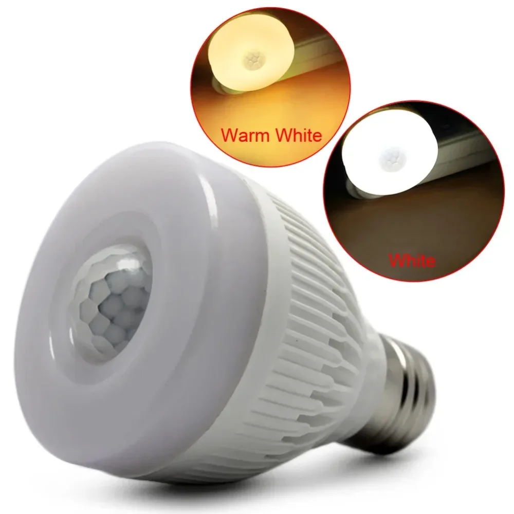 E27 5W LED Sensor Bulb 85-265V PIR Motion Sensor Light Bulb Auto ON/OFF LED Lamp Day Night Light For Stair Hallway Pathway