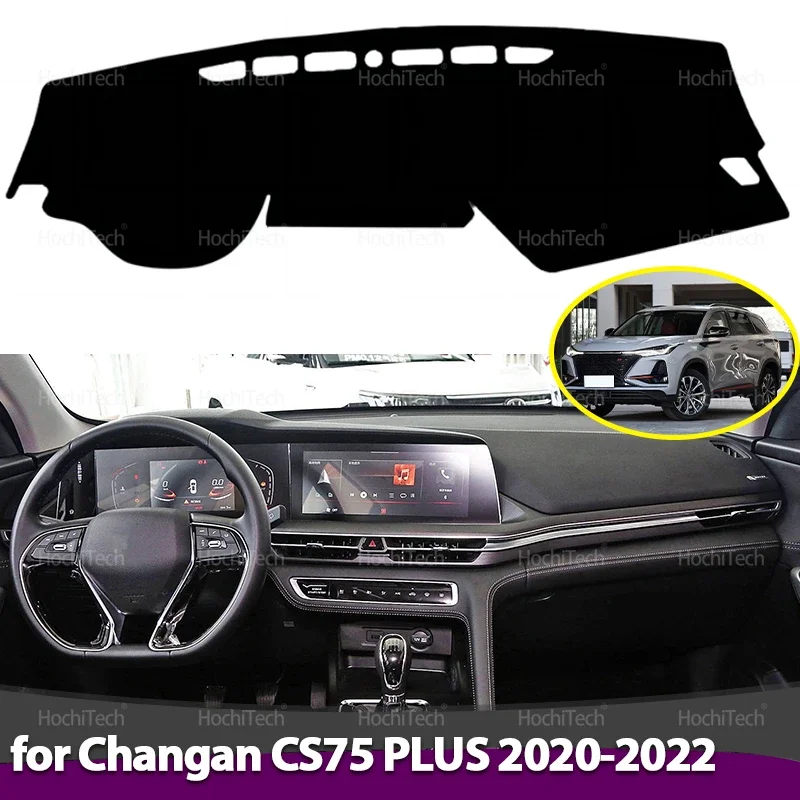 Anti-dirty Mat Pad Sunshade Dashmat Protect Car Accessories Dashboard Cover for Changan CS75 CS 75 PLUS 2020 2021 2022