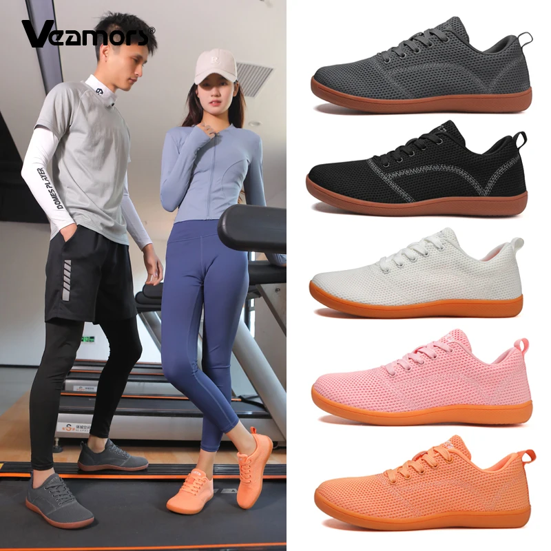 Sneakers larghe da uomo Zero Drop Sole rilassamento ottimale Cross-Trainer da uomo scarpe a piedi nudi e minimaliste Zero Drop Sole punta larga Box