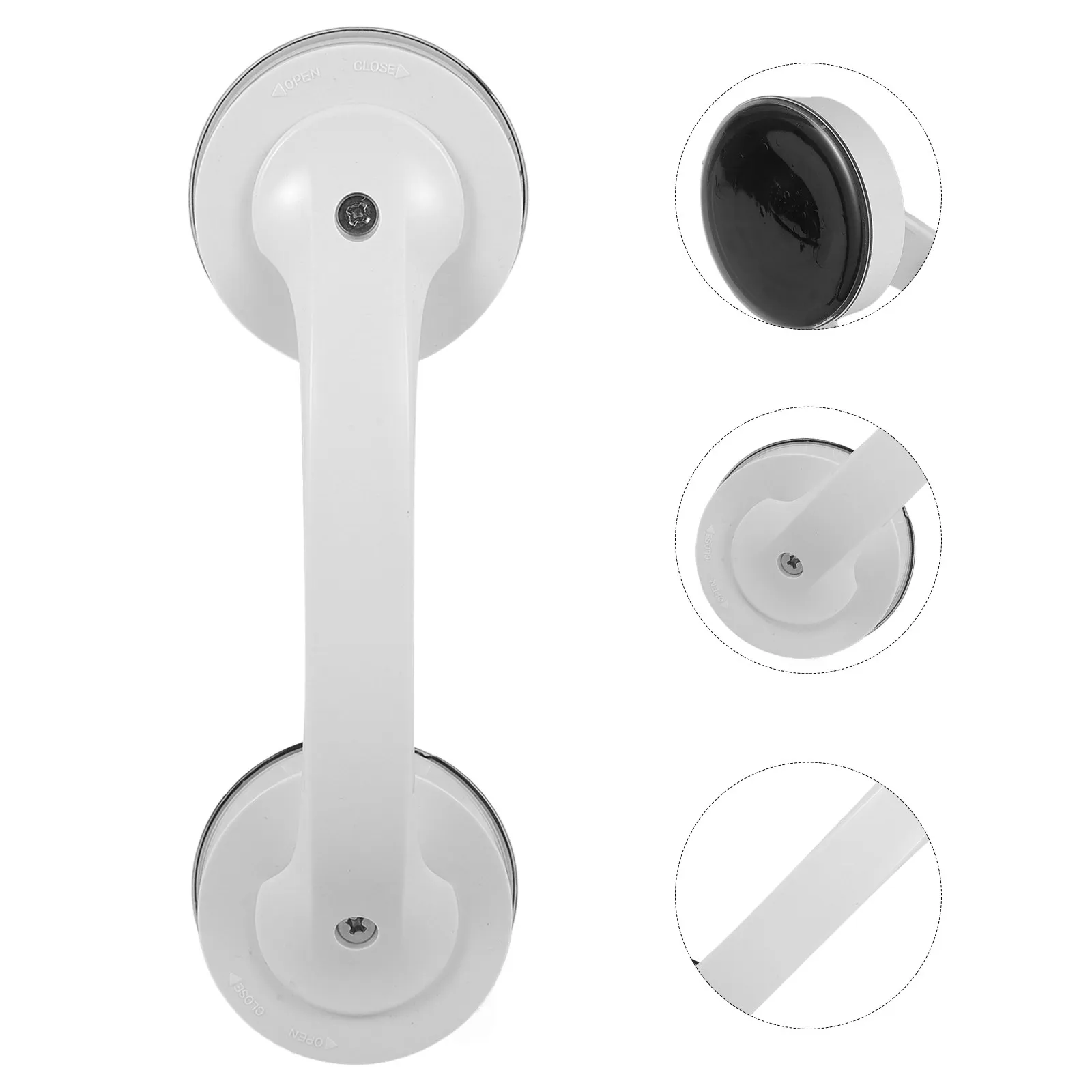 

Premium Plastic Suction Grab Bar for Shower Bath Tub Toilet Corridor Stairs Pool Safety Handrail for Seniors Elderly Handicap
