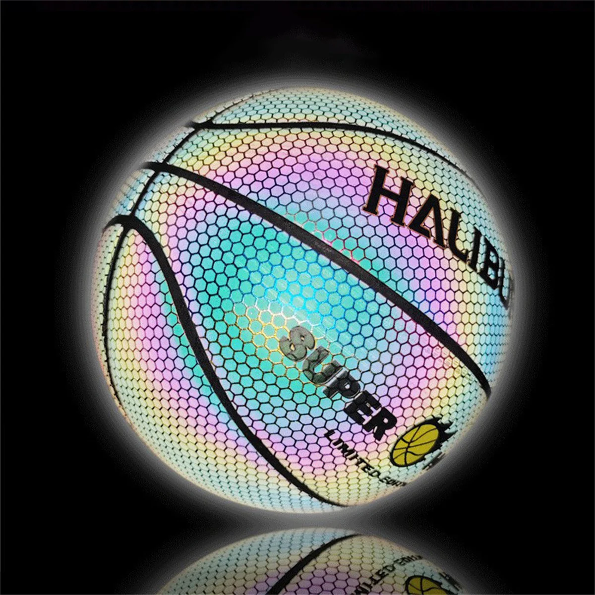 Reflective basketball glow in the dark No.7 adult night training, basketball game specific, suitable for indoor and outdoor use