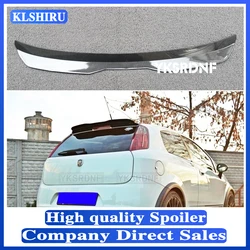 For FIAT Grande Punto Abarth Spoiler 2007 To 2010 High Quality Carbon Fiber Glossy Black DIY Color Spoiler FIAT Spoilers