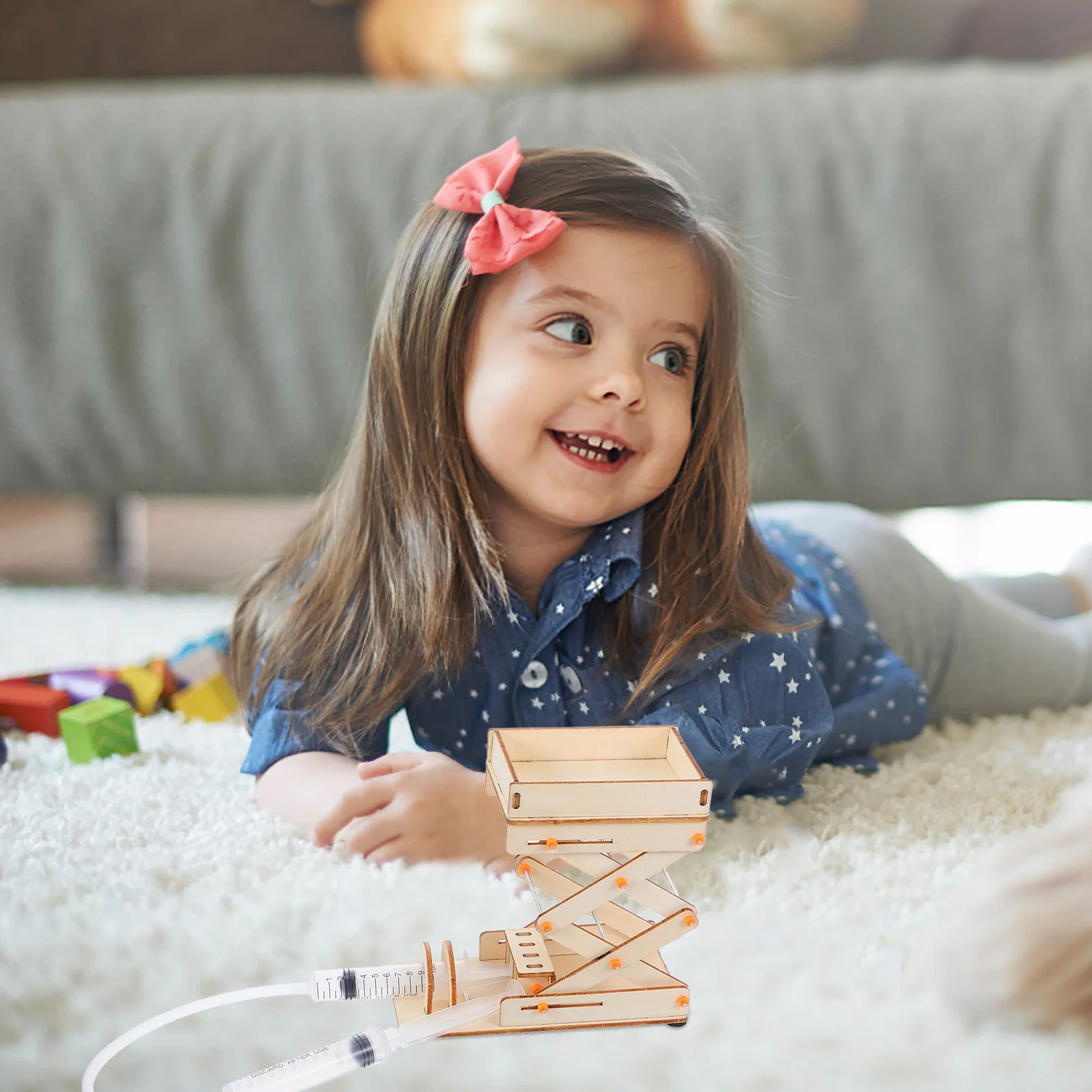 1 مجموعة اليدوية منصة الرفع الهيدروليكية مختبر العلوم التعليمية جاك قابل للتعديل ارتفاع تجربة التعلم الوقوف العلمي #1