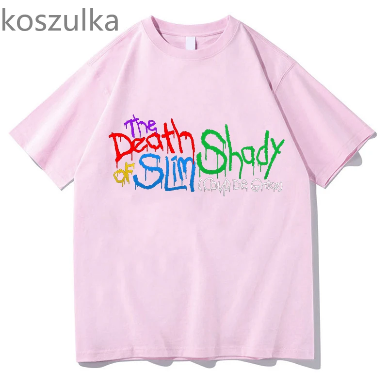 Camiseta con estampado de Eminem Tobey The Death Of Slim Shady, divertida camiseta conmemorativa para fanáticos del verano, camisetas de algodón Unisex, ropa