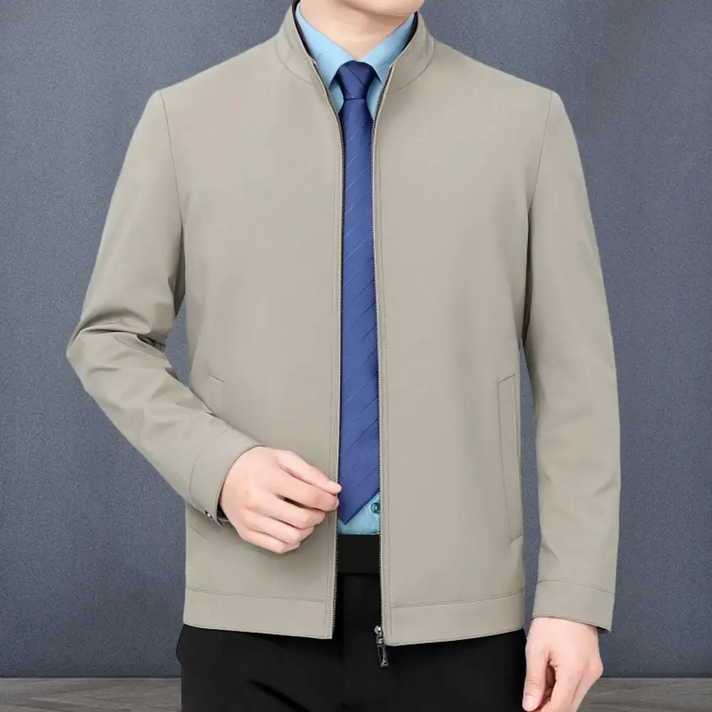 New Solid Color Business Men's Jacket Luxury Casual Loose Social Office Dress Coat Thin Men's Clothing Spring Autumn Outerwear