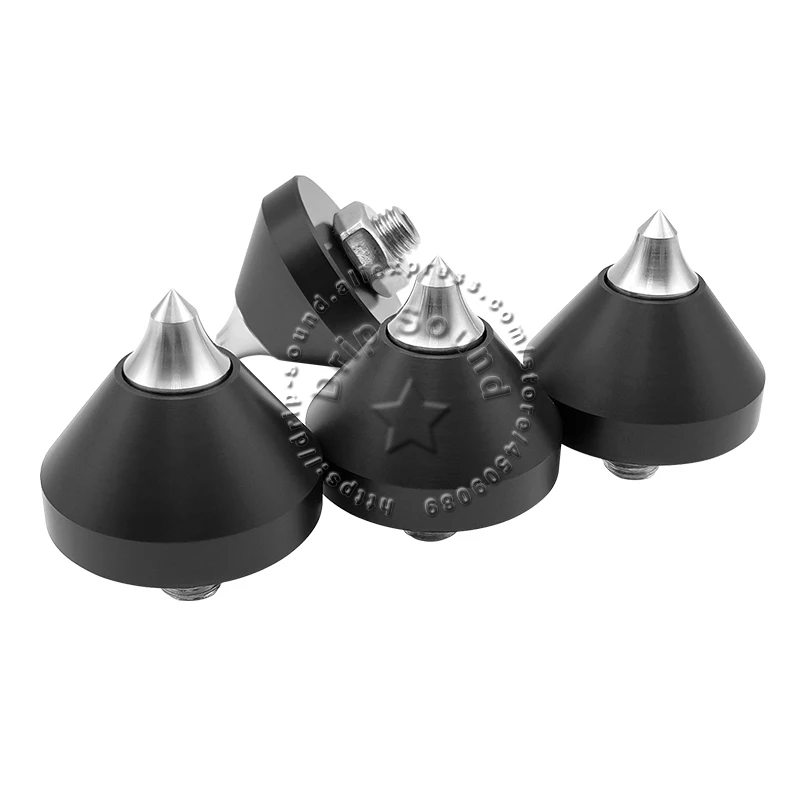 4PCS Enthusiast 316L Stainless Steel Speaker Adjustable Spike Amplifier CD Player Shockproof Isolation Stand Feet Cone Base Pads