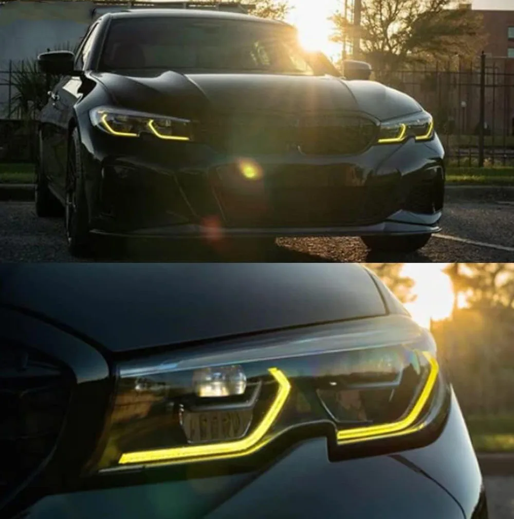 

Daytime Running Lights Lemon Yellow DRL Blue Red For 2019-2022 BMW Laser Headlight G20 G21 Superbright Chips Bulbs Parts