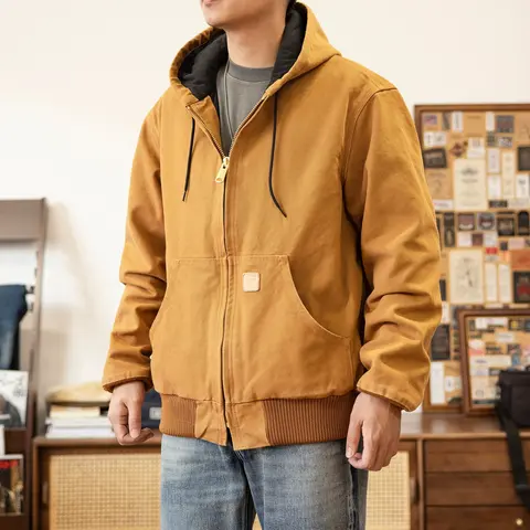 J130-0001 무거운 두꺼운 긴 소매 풀오버 남성용, 편안한 유연한 480 GSM 면 후드티, 최고 품질