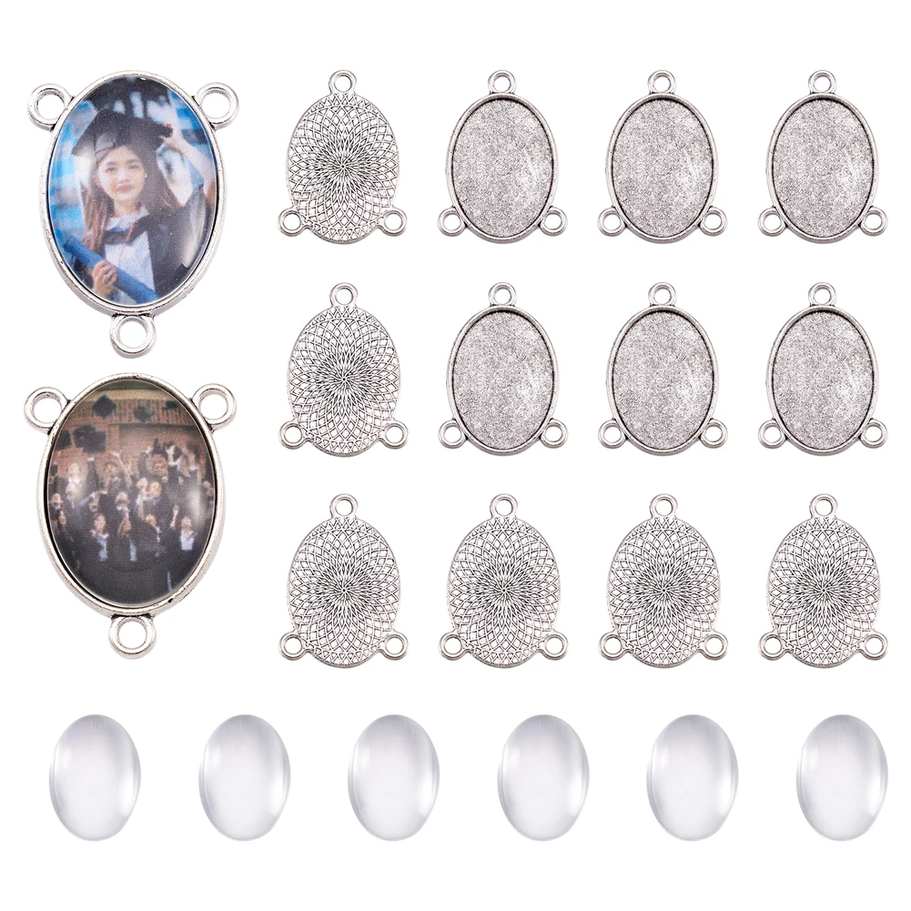 Bezels Set Pendant - 6 set di basi ovali in