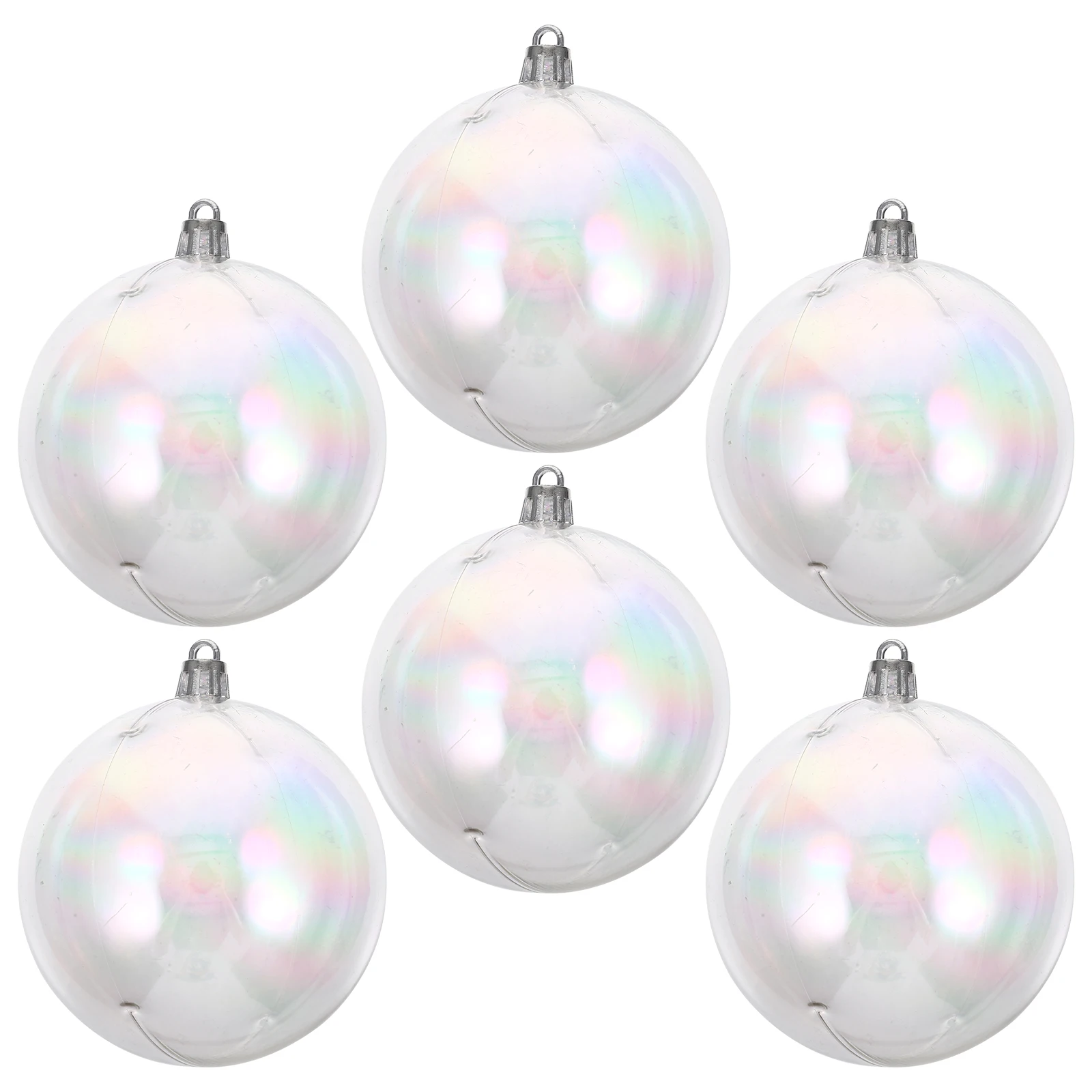 

6Pcs Iridescent Christmas Balls Ornament Set for Tree Window Door Hanging Decoration Festival Party Wedding Celebrations Use