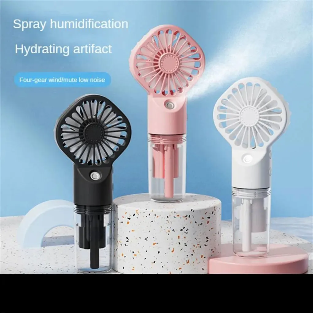 

Handheld Air Conditioner Mini USB Rechargeable Portable Humidifier Mist Cooler Cooling Spray Humidifier Fan for Home Office Dorm