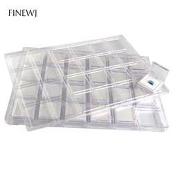 Novel Jewelry Gemstone Display Storage Box Gem Jar Show Case Tray with Lid Loose Diamond Holder Container Transparent Organizer