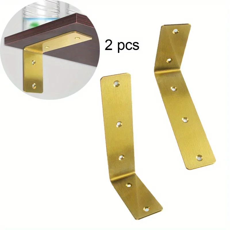 

2pcs Angle Bracket Heavy-Duty Support Wall-Mounted Table Shelf Bracket Furniture Home Steel Corner Bracket Furniture Connectors