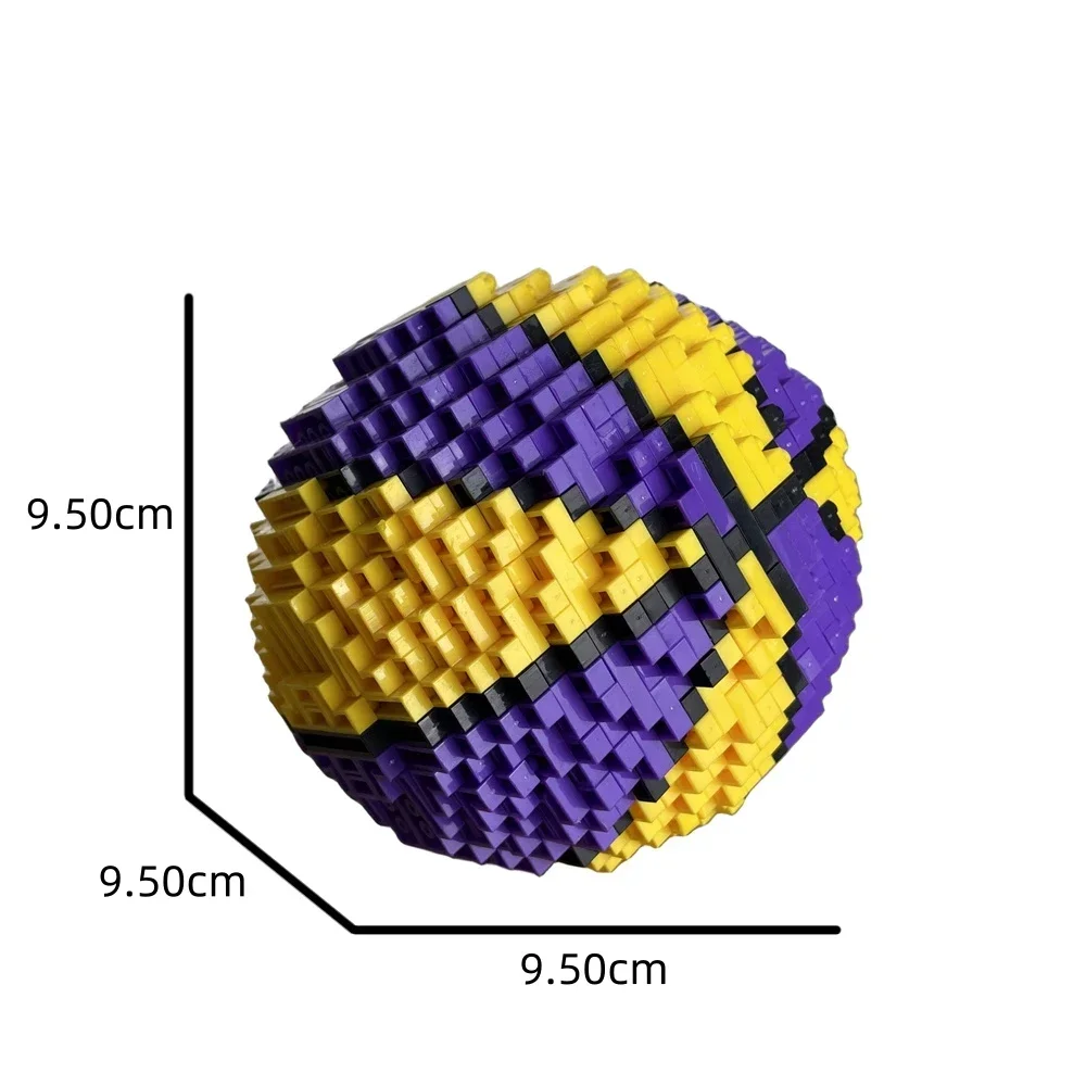 Modelli di calcio o basket costruiti, mini blocchi di costruzione, giocattoli di assemblaggio per bambini, giocattoli sportivi, decorazioni per il desktop