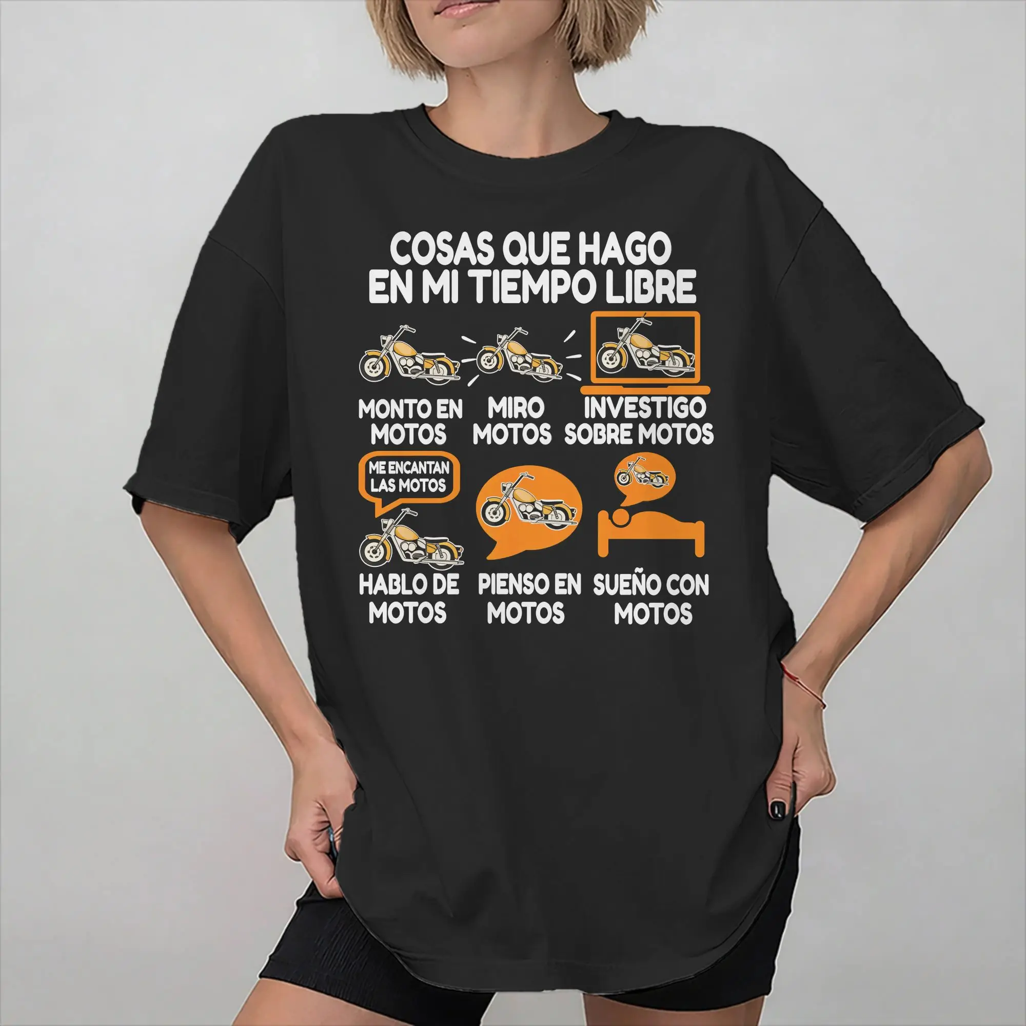 Mens Womens Cosas Que Hago En Mi Tiempo Liber T Shirt 100% Cotton Graphic T-Shirt Things I Do in My Free Time Top Clothing