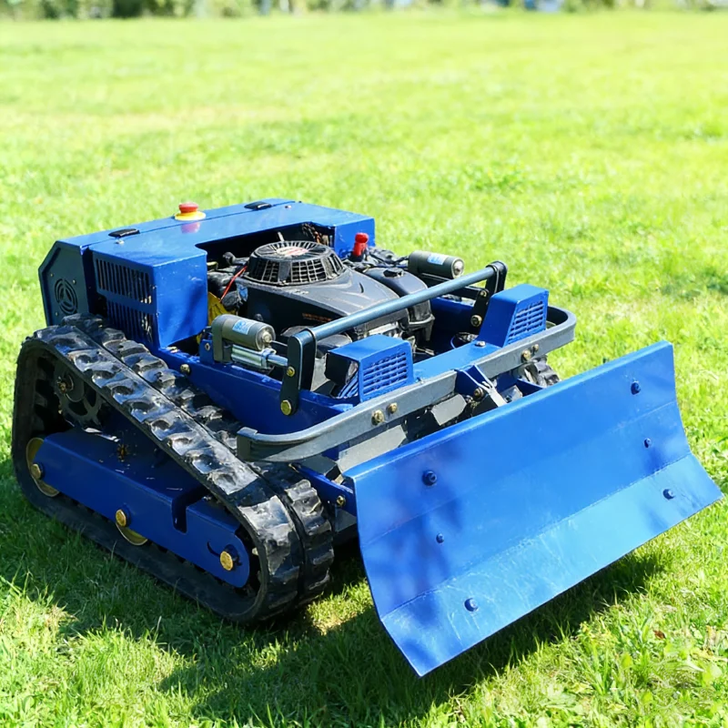 Customized orchard specific tracked remote-controlled lawn mower, narrow shuttle between rows weeding machine
